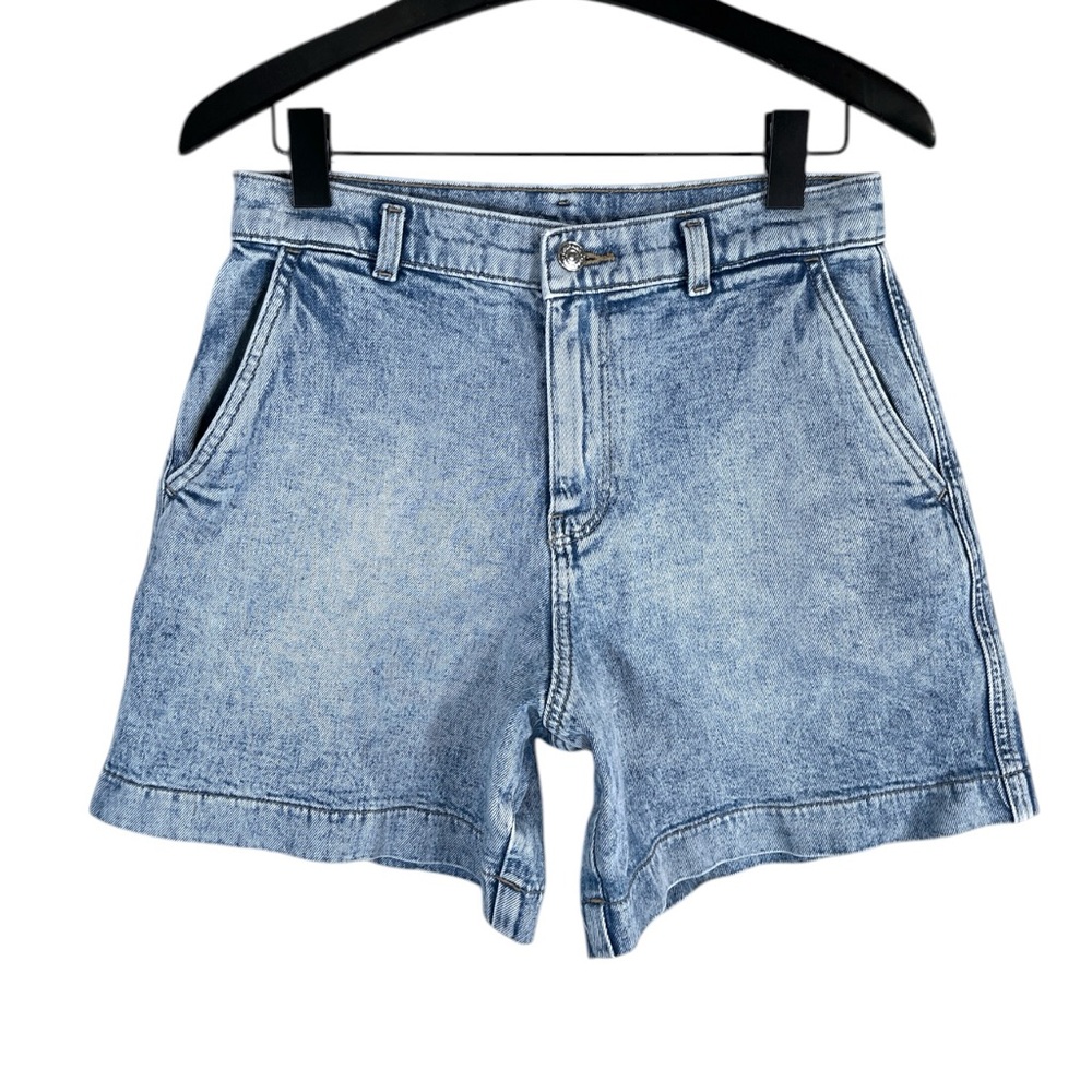 Calvin Klein A-Line Denim Shorts Size 26 High Rise with Stretch